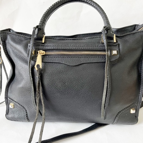 Rebecca Minkoff Black Regan Satchel with Crossbody Strap - Picture 3 of 8